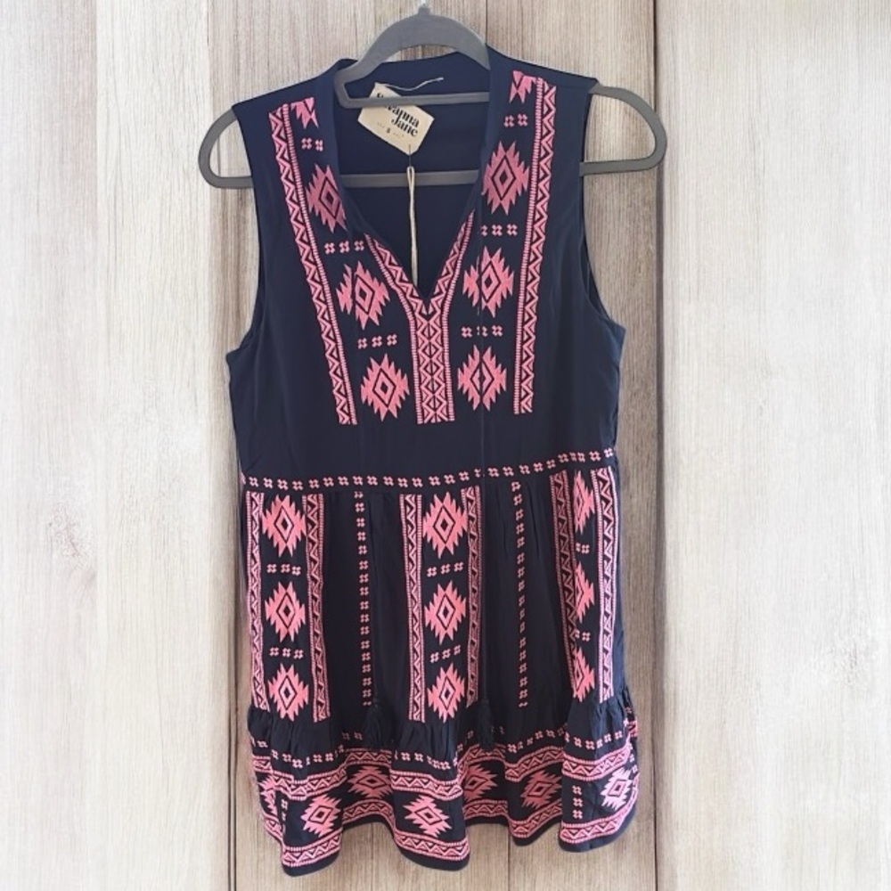 NWT Savanna Jane Navy and Pink Dress sz S
